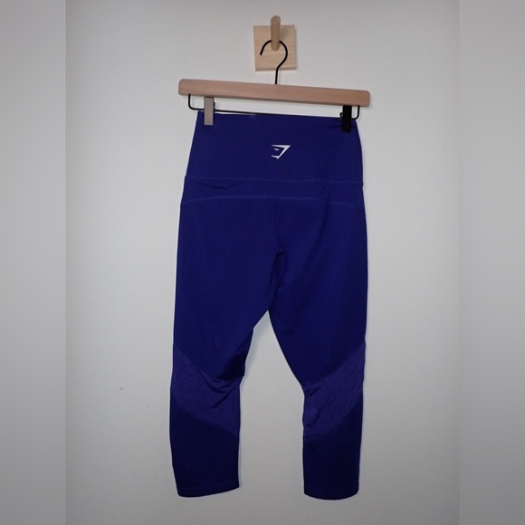 Gymshark Royal Blue Leggings Mesh Detail Cropped - Picture 2 of 14